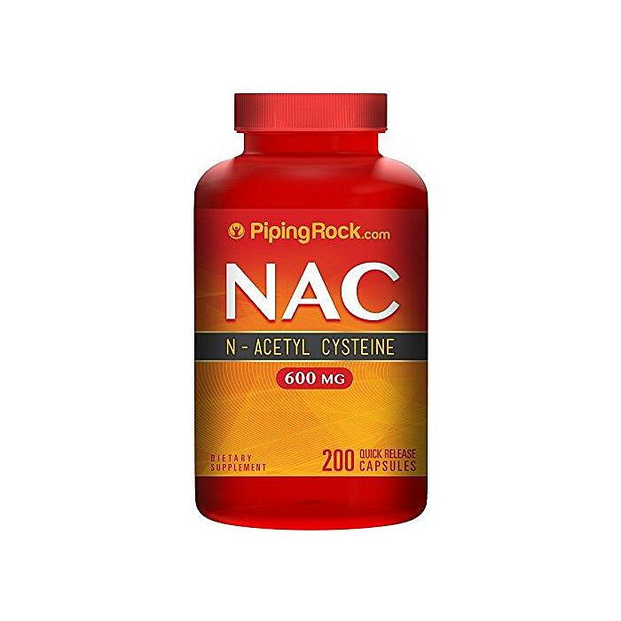 Амінокислота Piping Rock N-Acetyl Cysteine NAC 600 mg 200 капс