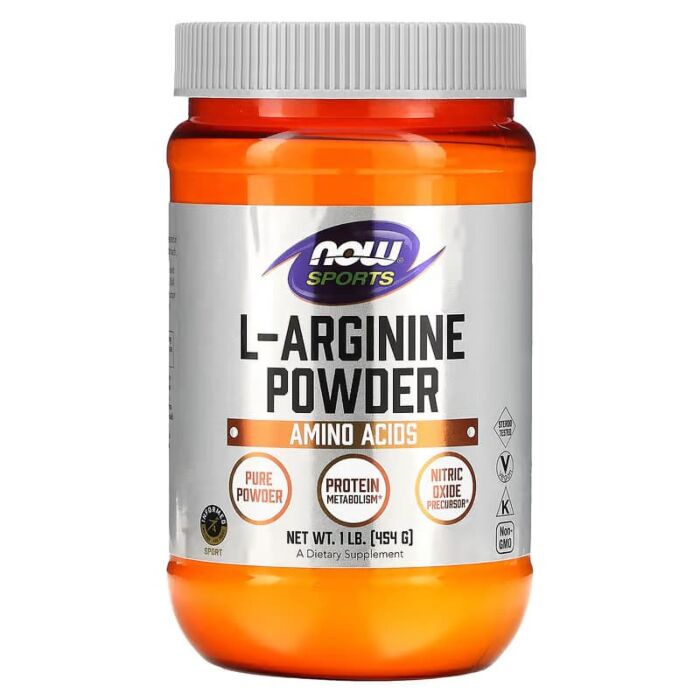 Аргінін NOW L-Arginine Powder, 454g