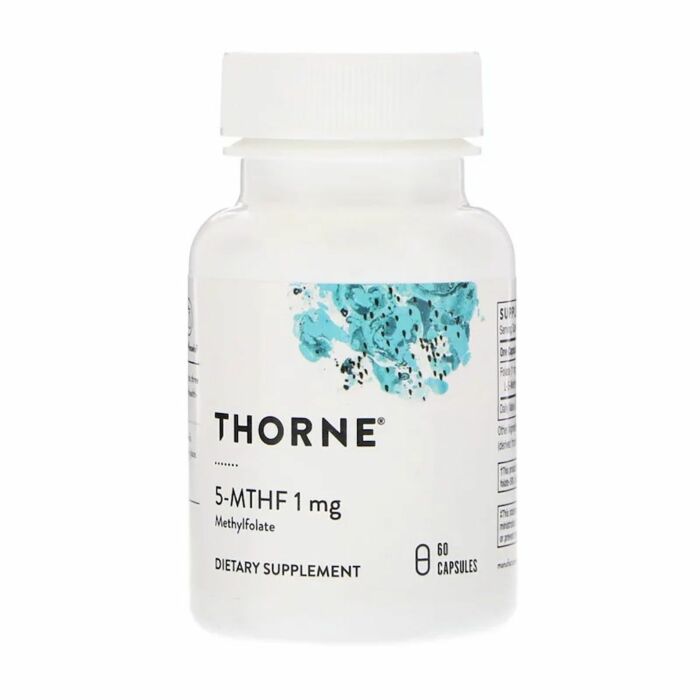 Витамин B Thorne Research  Метилфолат, 5-MTHF, 1 мг, 60 капсул