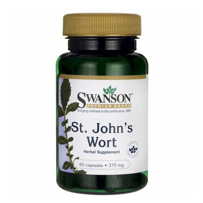 Для нервової системи Swanson Звіробій, St. John's Wort – 375 мг, 60 капсул
