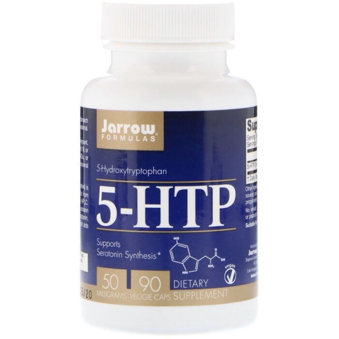 5-HTP (Гідрокситриптофан) Jarrow Formulas 5-HTP, 50 мг, 90 Вегетаріанських капсул