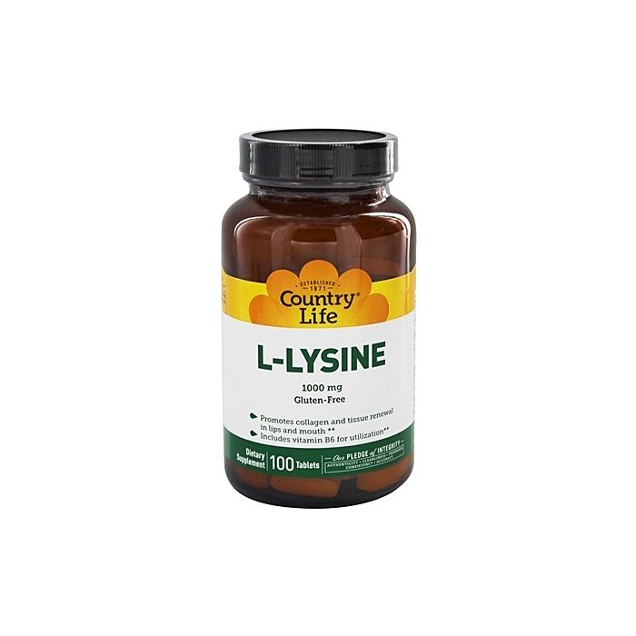 Аминокислота Country Life L-Lysine 1000 мг 100 табл