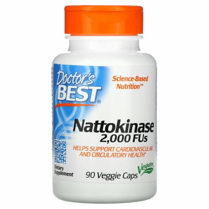 Для здоров'я серця і судин Doctor's Best Nattokinase 2,000 fus 90 caps