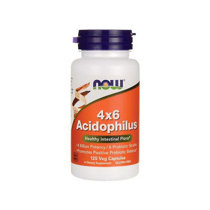 Для здоров'я шлунка NOW 4x6 Acidophilus 120 caps