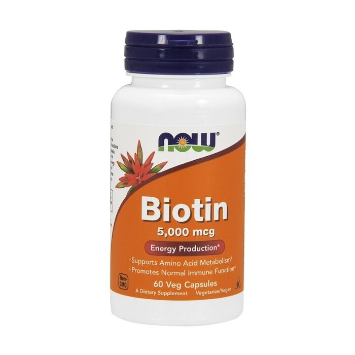 Биотин NOW Biotin 5000 mcg 60 caps