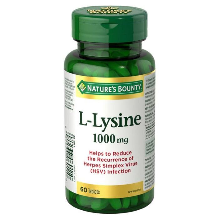 Амінокислота Nature's Bounty L-Lysine 1000mg 60 tab