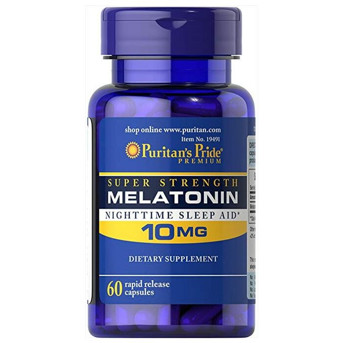 Добавка для здорового сна Puritans Pride Melatonin 10 mg; 60 caps