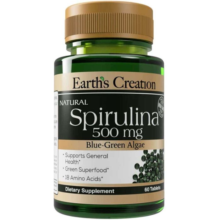 Спеціальна добавка Earth's Creation Spirulina 500 mg - 60 таб