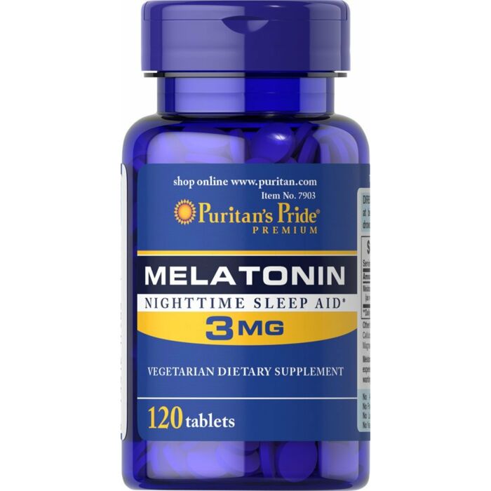Добавка для здорового сна Puritans Pride Melatonin 3 mg 120 таб