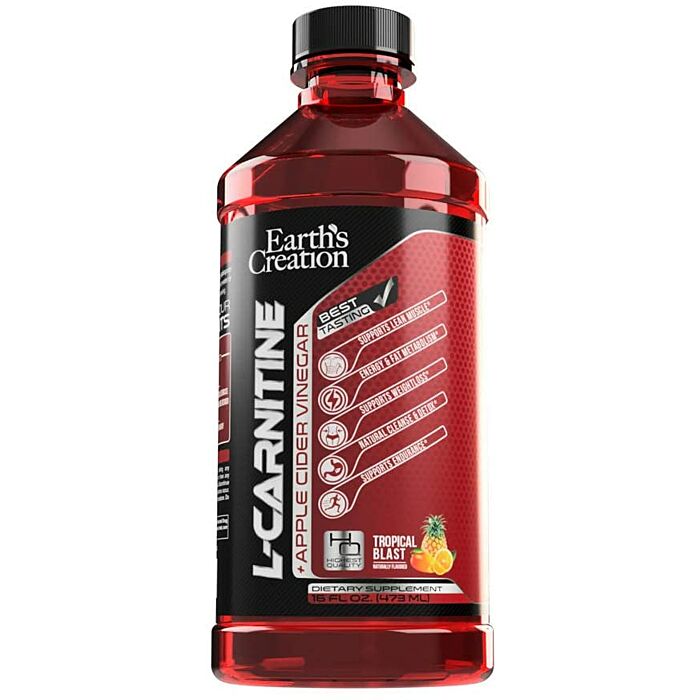 Л-Карнитин Earth's Creation L Carnitine 3000mg + Apple Cider Vinegar - 473 мл