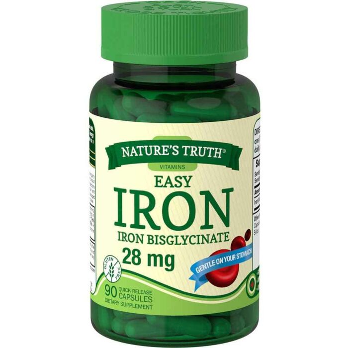 Мінерали Nature's Truth® Easy Iron Bisglycinate 28mg 90 caps