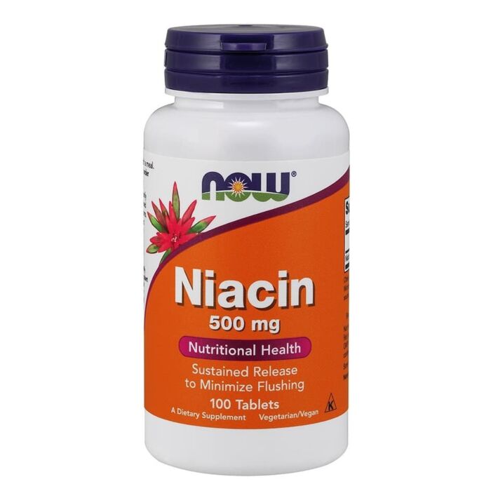 Вітамин B NOW Niacin 500mg 100 tabs