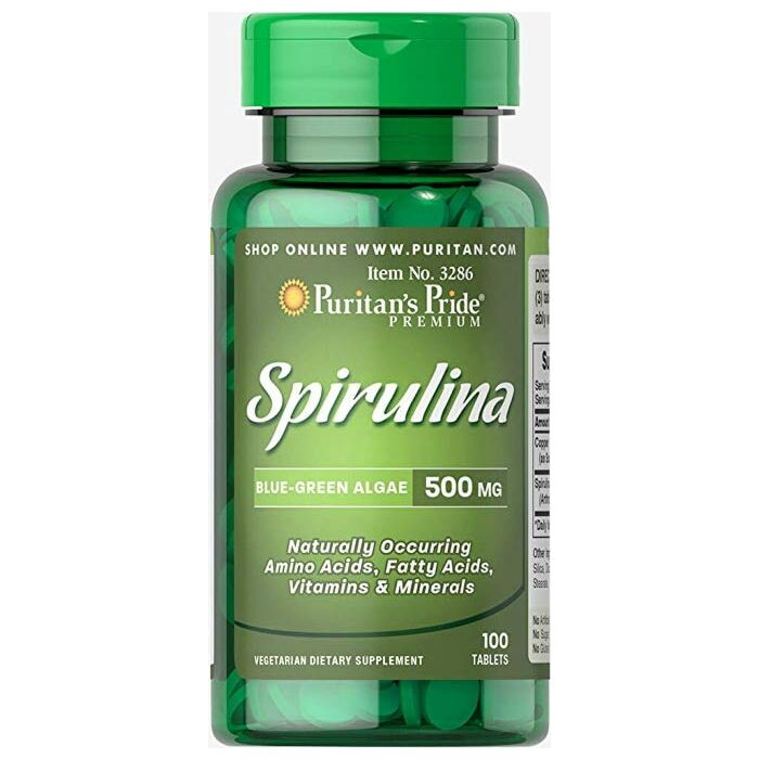 Puritans Pride Spirulina 500 mg 100 tabs