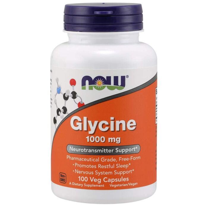 Аминокислота NOW Glycine 1000mg 100 caps