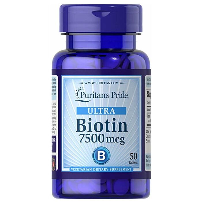 Біотин Puritans Pride Biotin 7500 mcg 50 Tablets