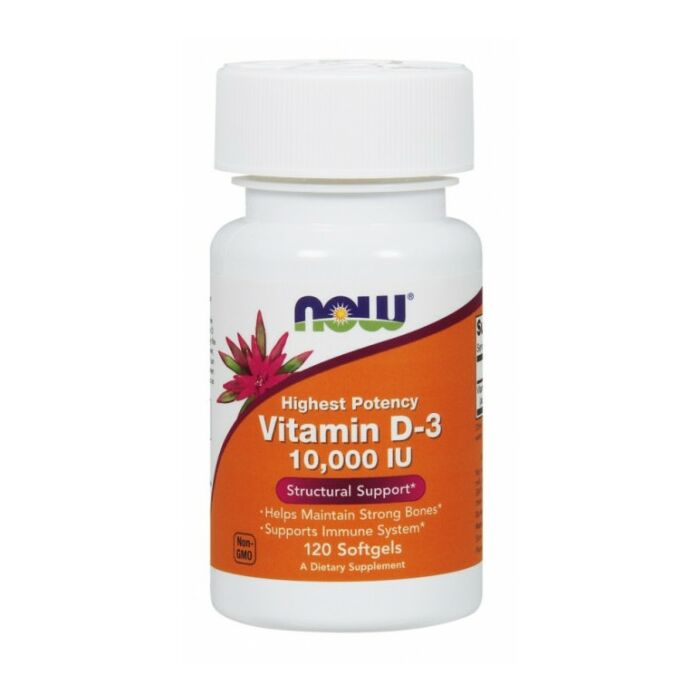 Вітамин D NOW Vitamin D-3 10000 IU .120 softgel