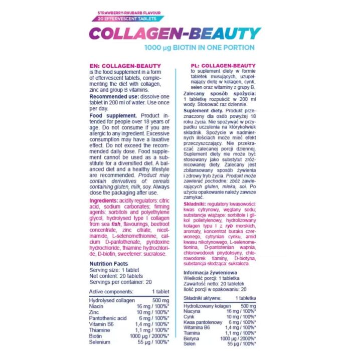 Коллаген AllNutrition Collagen-Beauty ( Strawberry-Rhubarb)  - 20 tab