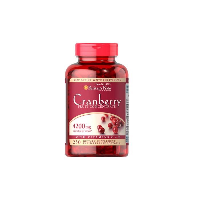 Спеціальна добавка Puritans Pride Cranberry Fruit Concentrate 4200 mg 250 кап