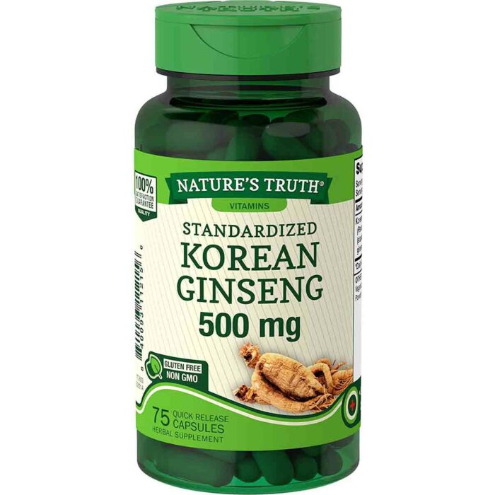Для здоровья сердца и сосудов Nature's Truth® Korean Ginseng 500 mg - 75 caps