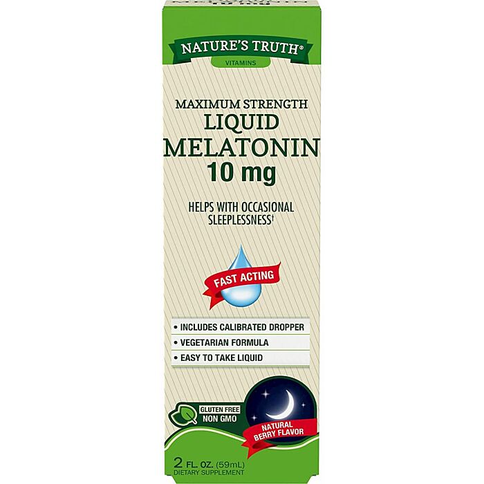 Добавка для здорового сна Nature's Truth® Maximum Strength Liquid Melatonin 10 mg, 59ml