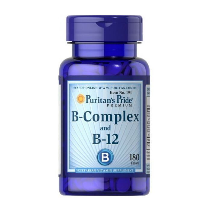 Вітамин B Puritans Pride Vitamin B-Complex And Vitamin B-12 180 tabs