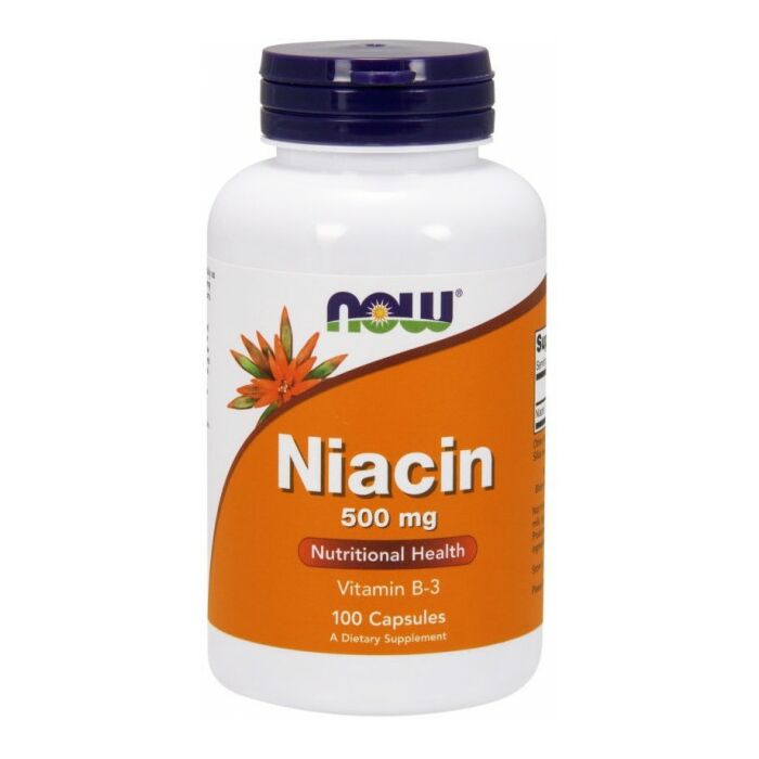 Вітамин B NOW Niacin 500mg 100 caps