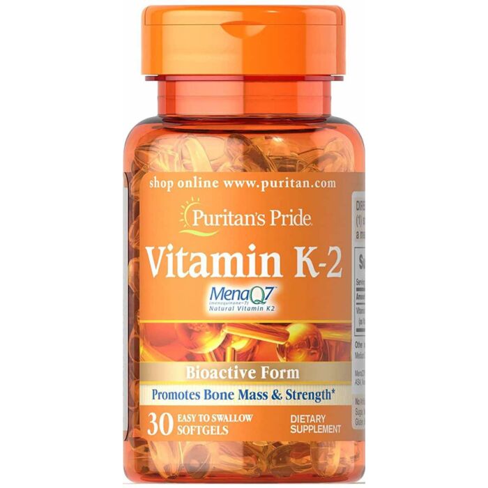 Вітамин К-2 Puritans Pride Vitamin K-2 50mcg (Bioactive Form); 30 Caplets