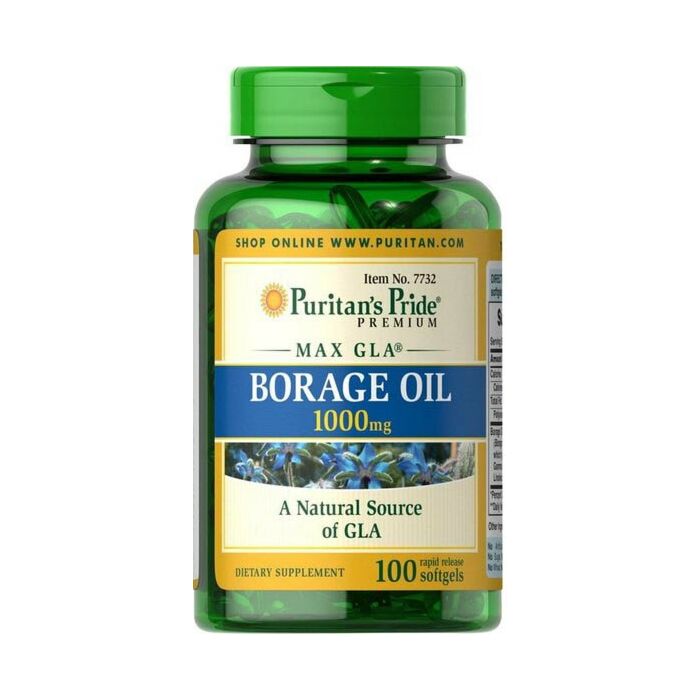 Омега жири Puritans Pride Borage Oil 1000 mg (Max GlA) 100 Softgels