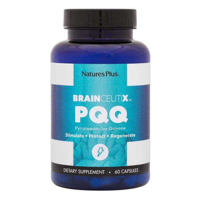 Для здоров'я серця і судин Nature's Plus Пирролохинолинхинон PQQ 20 мг BrainCeutix 60 капсул