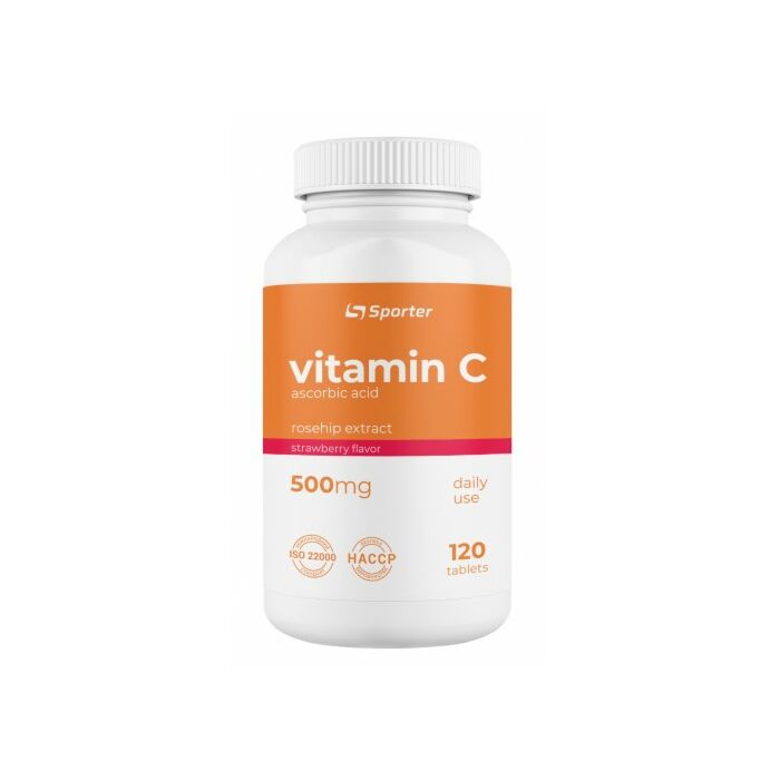 Вітамин С Sporter Vitamin C 500 mg with rosehip- 120 таб