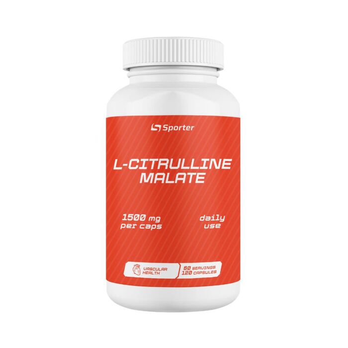 Цитруллин Sporter L-Citrulline malate 1500мг 120 капс