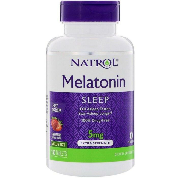 Мелатонин Natrol Мелатонин быстрого высвобождения (Melatonin) 5 мг, 150 таблеток