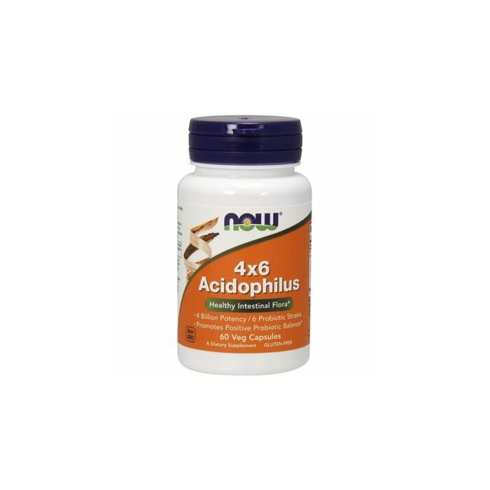 Добавка для здоровья желудка NOW Acidophilus 4X6 - 60 veg caps (EXP 11/22)