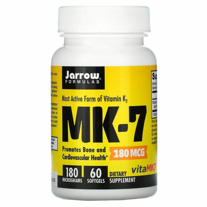 Витамин К-2 Jarrow Formulas Most Active Form of Vitamin K2,180 мкг, 60 гелевых капсул