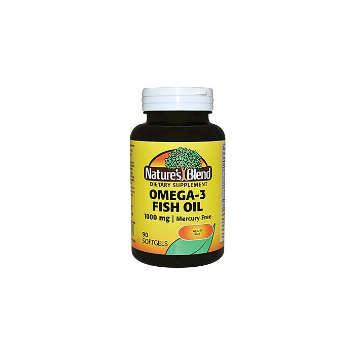 Омега жиры Nature's Blend Omega-3 Fish Oil Extra Strength 1000 mg 60 гелевых капсул