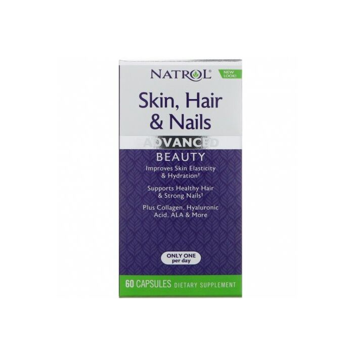 Для волосся та нігтів Natrol Skin-Hair-Nails w/ Lutein - 60 кап
