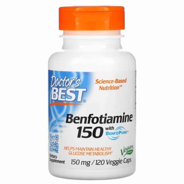 Бенфотіамін Doctor's Best  Benfotiamine 150 мг, 120 капсул