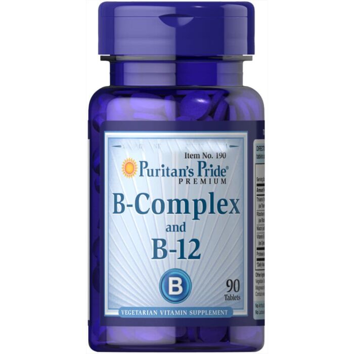 Puritans Pride Vitamin B-Complex And Vitamin B-12 90 tabs.