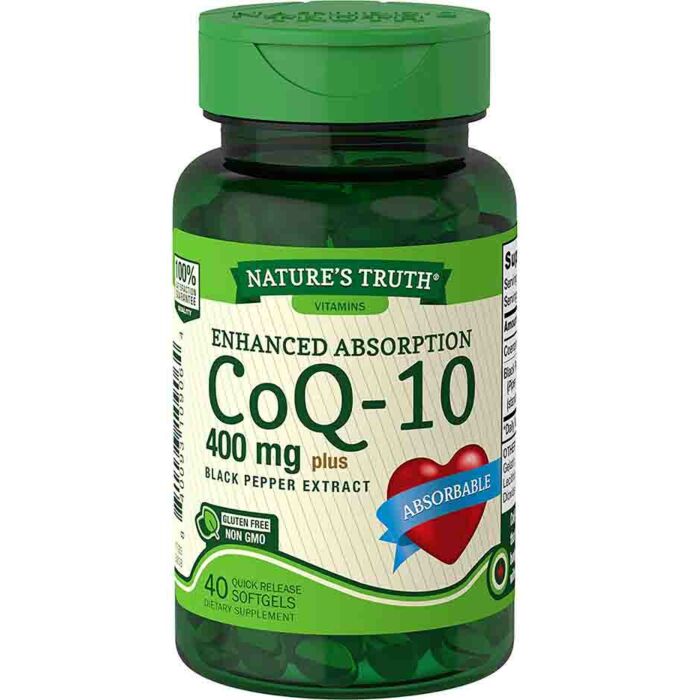 Антиоксиданти Nature's Truth® CoQ-10 400mg plus Black Pepper Extract - 40 softgels
