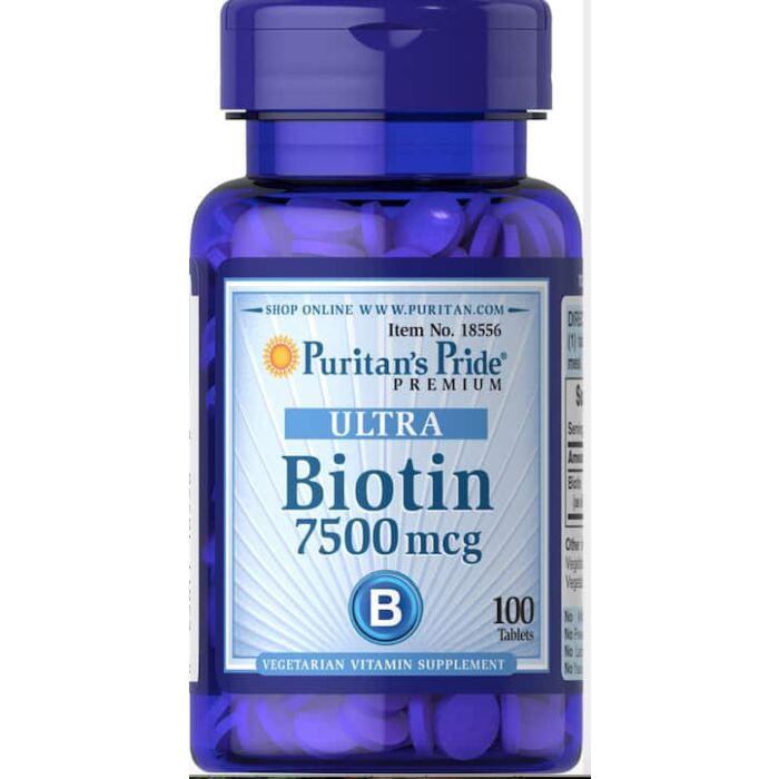 Вітамин B Puritans Pride Biotin 7500 mcg - 100 tabl