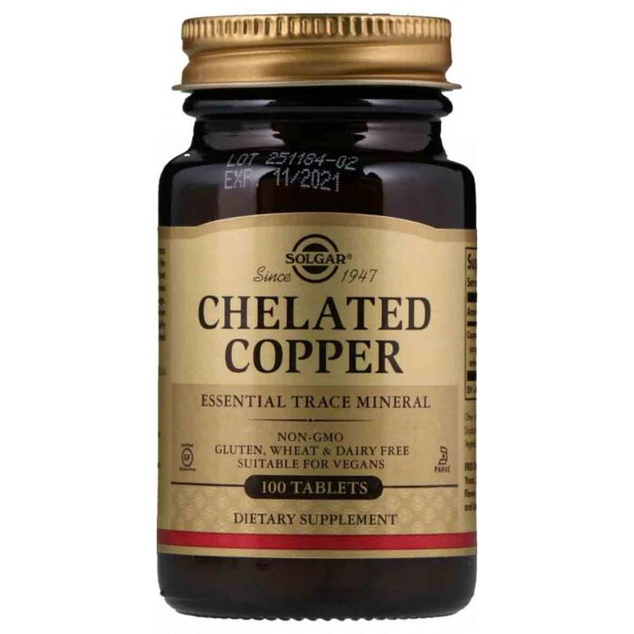 Solgar Chelated Cooper, 100 tablets