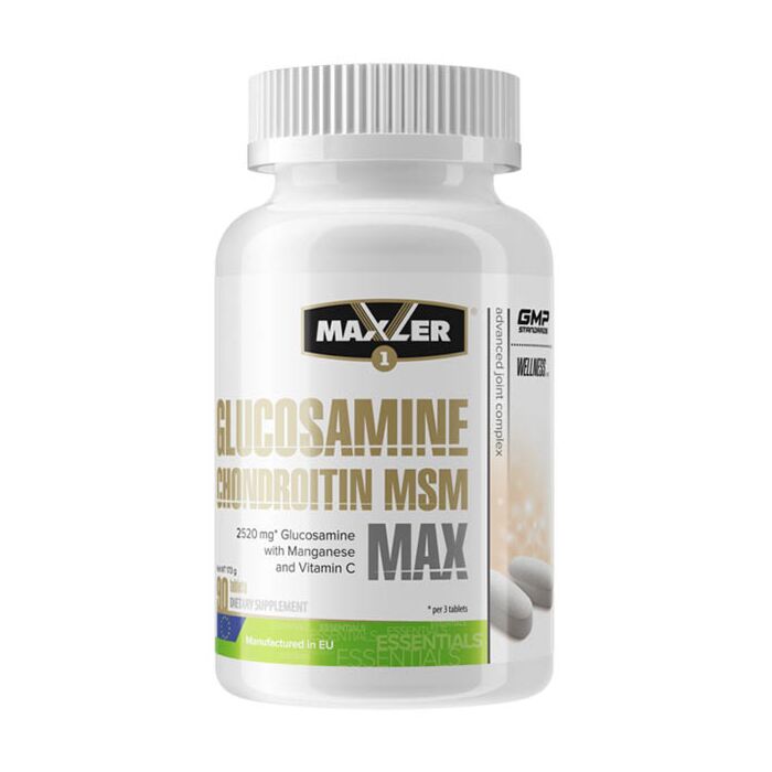 Комплекс для суставов и связок Maxler Glucosamine Chondroitin MSM Max  90tabs