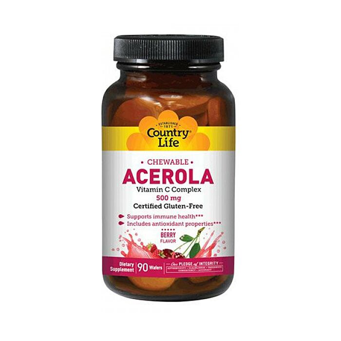 Вітамин С Country Life Acerola Vitamin C 500 мг 60 табл