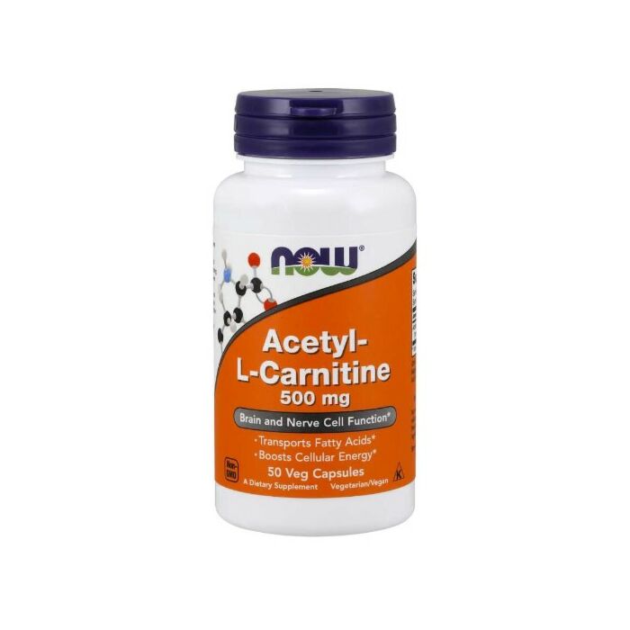 Л-карнітин NOW Acetyl-L-Carnitine 500 мг 50 капс