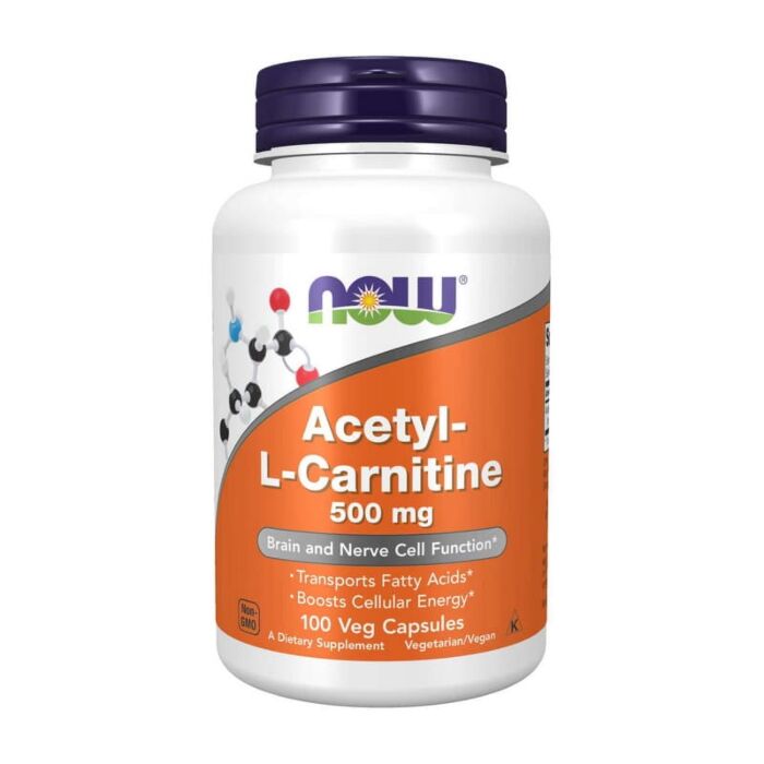 Жироспалювач NOW Acetyl L-Carnitine 500 mg 100 veg capsule