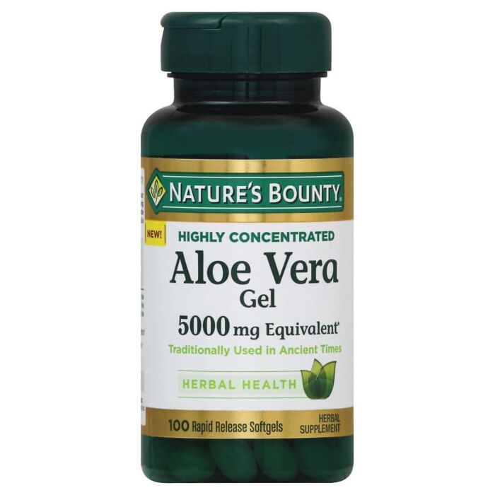 Nature's Bounty Aloe Vera Gel 5000 mg Equivalent 100 гелевых капсул