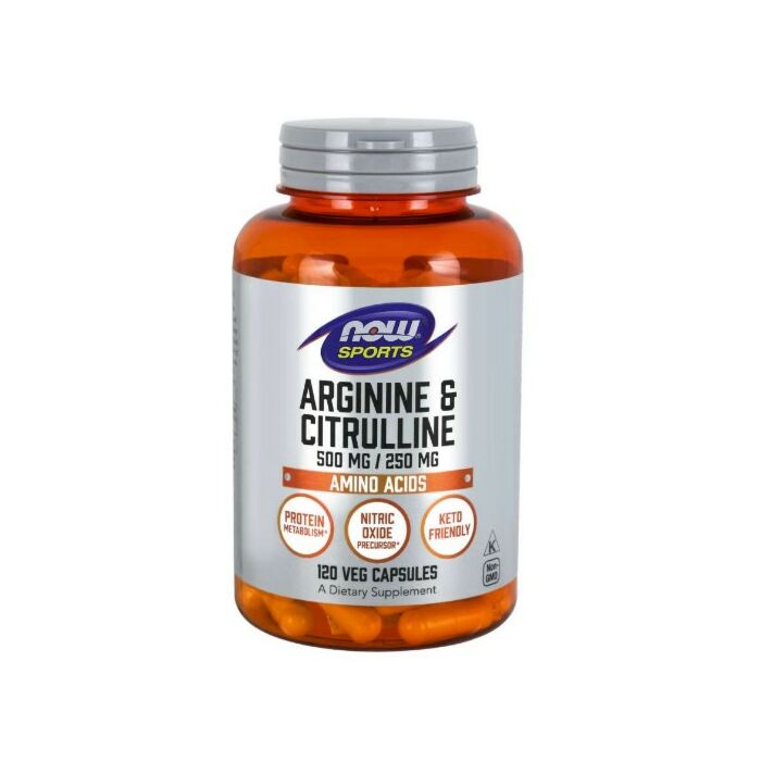 Аргинин, Цитруллин NOW Arginine & Citrulline 500/250 (120 caps)