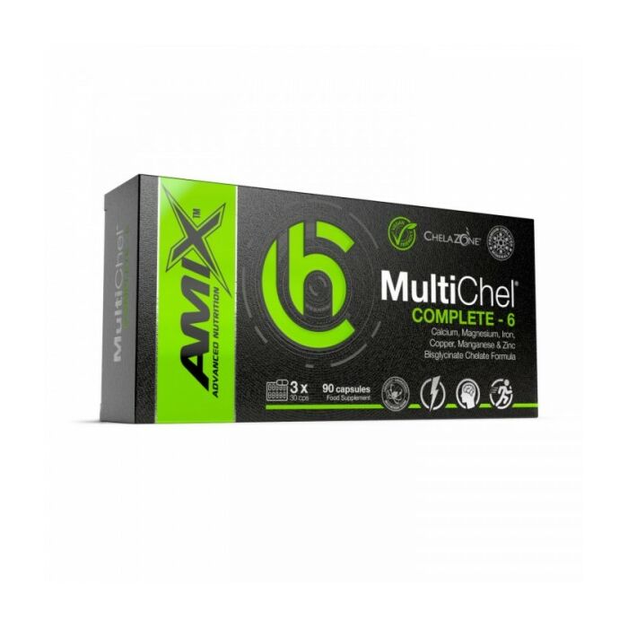 Минералы Amix ChelaZone MultiChel Complete 6 Bisglycinate Chelate - 90 веган капс