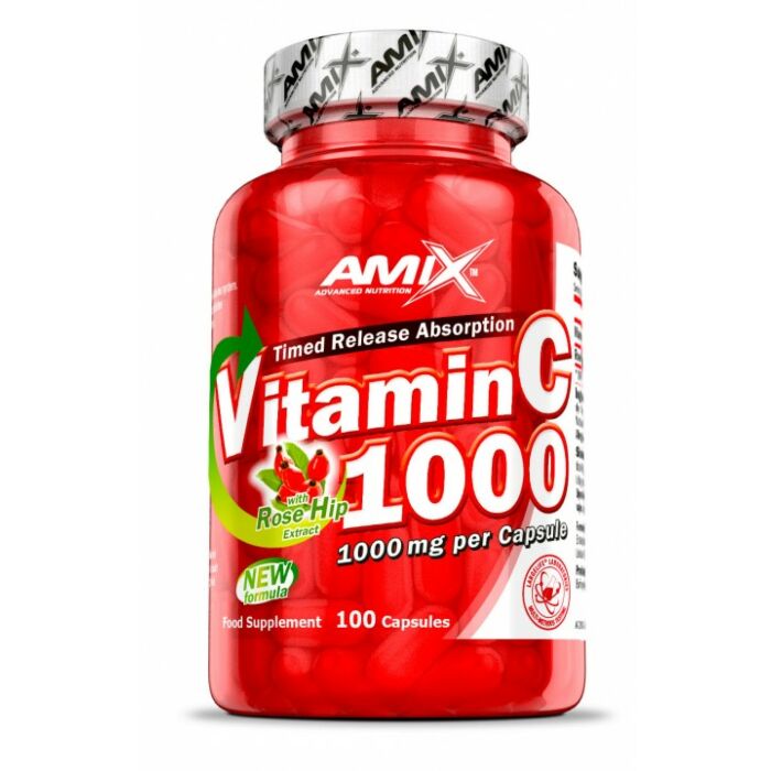 Вітамин С Amix Vitamin C + Rose Hips 1000 mg - 100 capsul