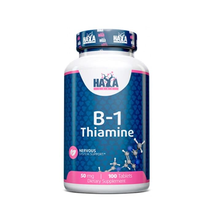 Для поддержки нервной системы Haya Labs B-1/Thiamine 50 mg 100 tablets